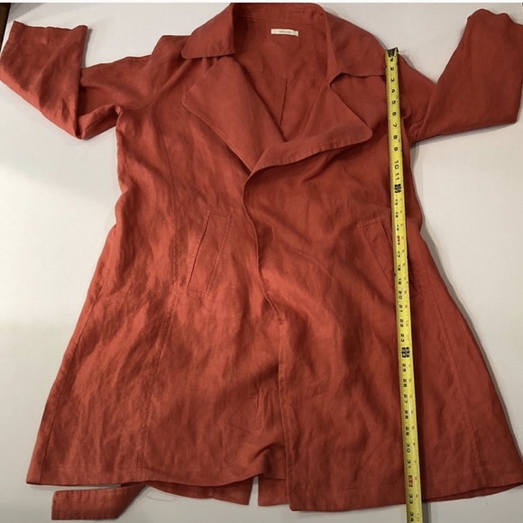 100% Linen Wrap Pocket Jacket - Picture 8 of 9